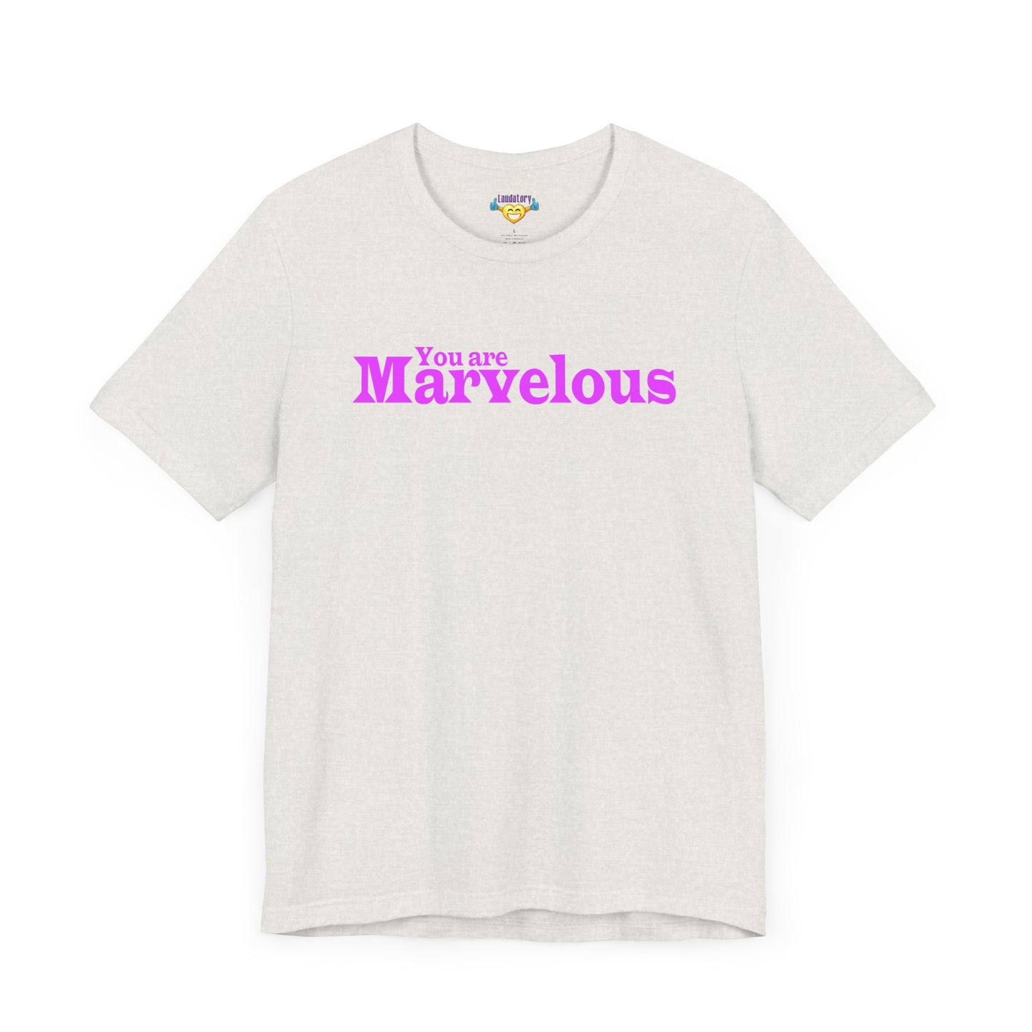 「You are Marvelous」 - ピンク文字 - ユニセックス 半袖Tシャツ