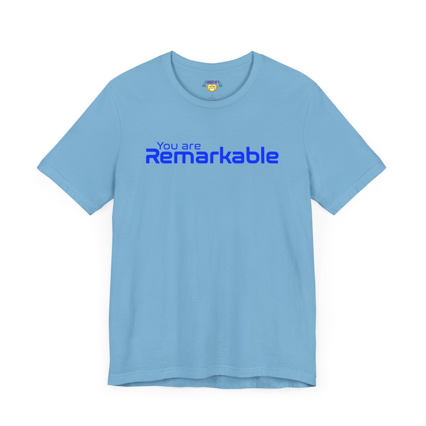 You are Remarkable - 青い文字 - ユニセックス 半袖 T シャツ