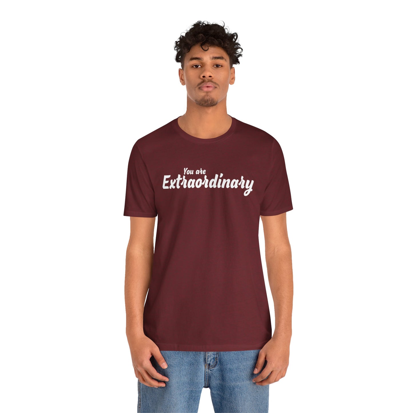 「You are Extraordinary」 - ホワイトテキスト - ユニセックス 半袖 T シャツ
