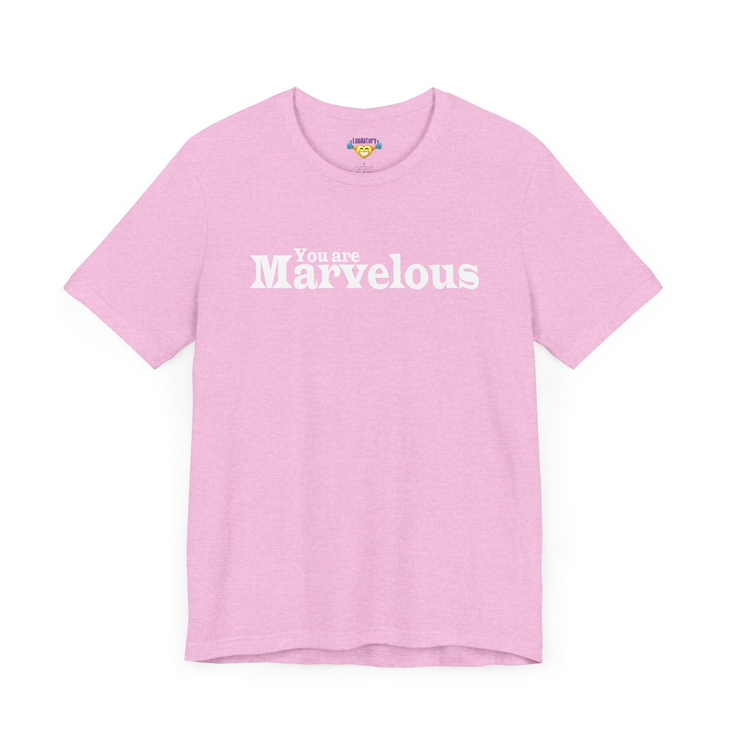 「You are Marvelous」 - ホワイトテキスト - ユニセックス 半袖Tシャツ