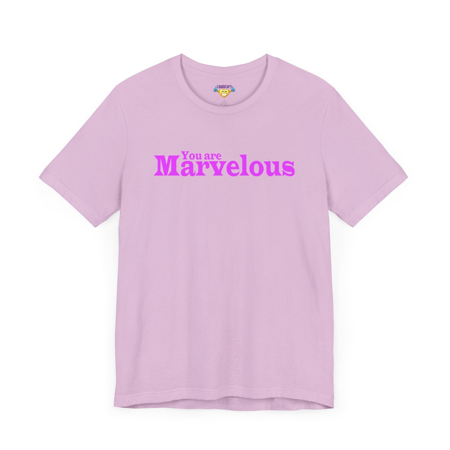 「You are Marvelous」 - ピンク文字 - ユニセックス 半袖Tシャツ