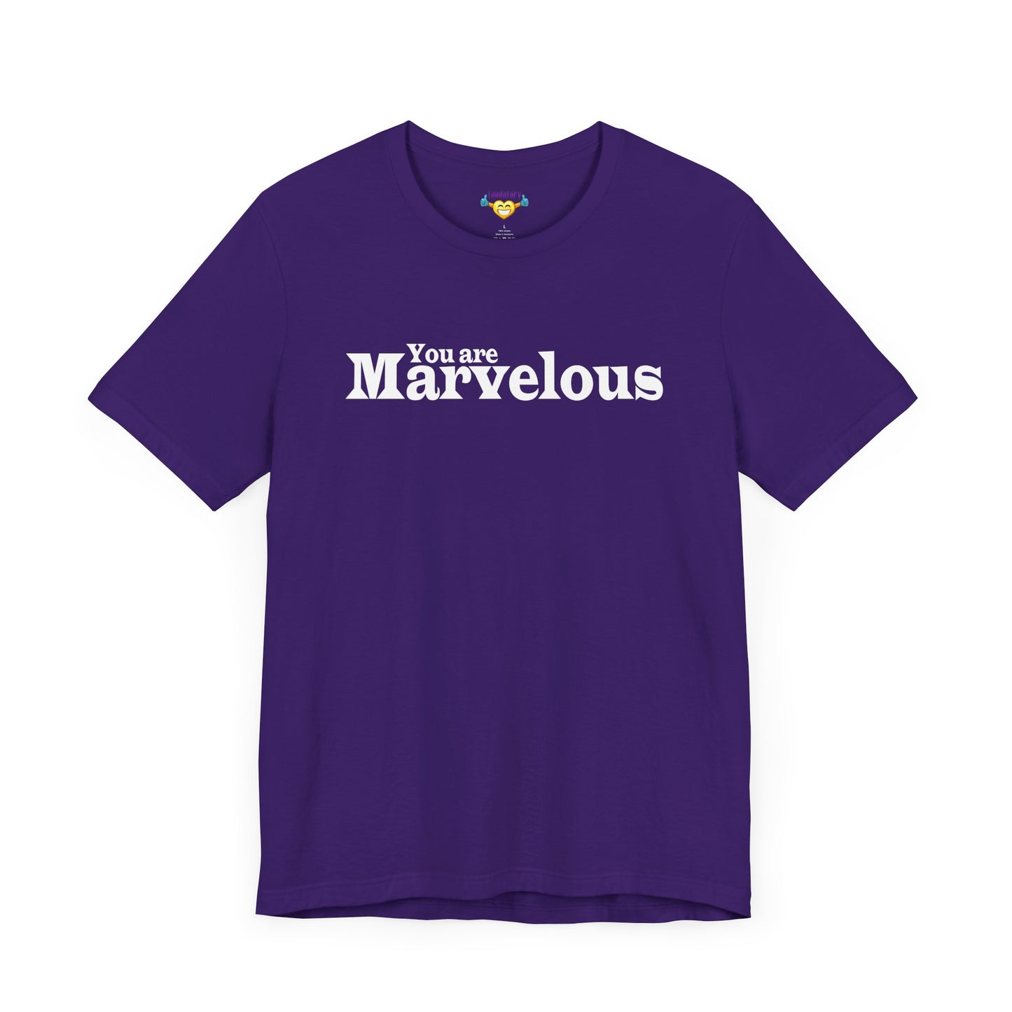 「You are Marvelous」 - ホワイトテキスト - ユニセックス 半袖Tシャツ