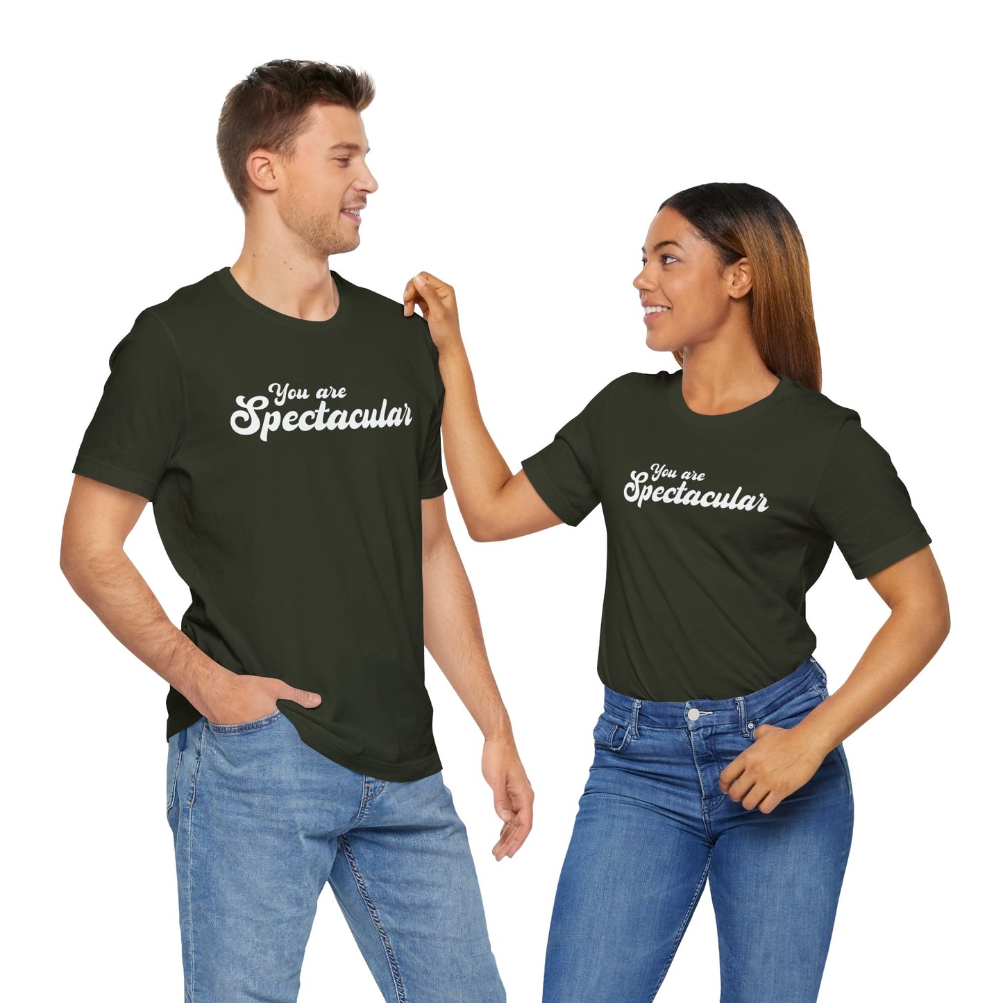 You are Spectacular - White Text - Unisex Short Sleeve T-shirt