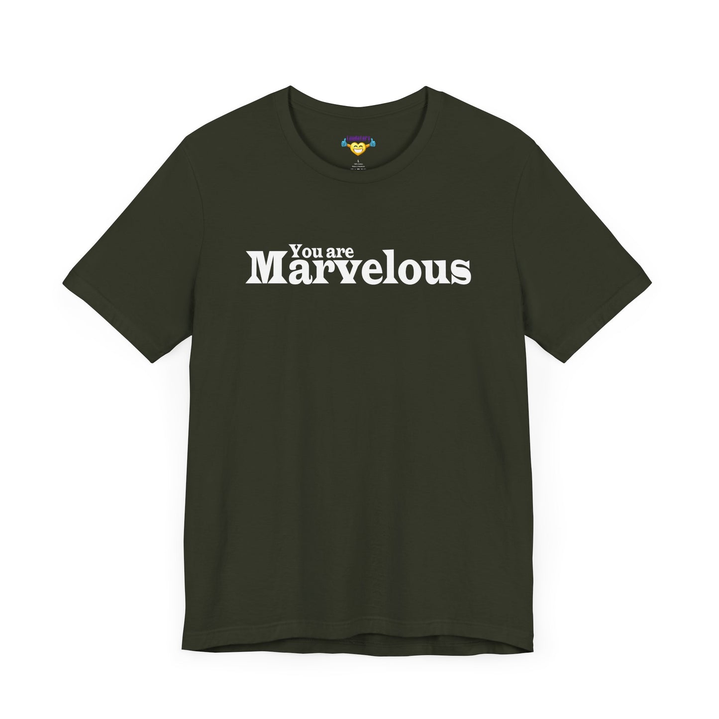 「You are Marvelous」 - ホワイトテキスト - ユニセックス 半袖Tシャツ