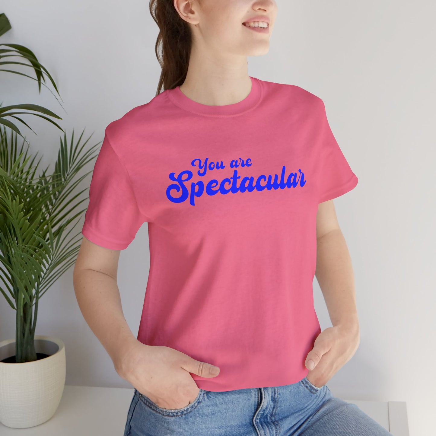 You are Spectacular - Blue Text - Unisex Short Sleeve T-shirt