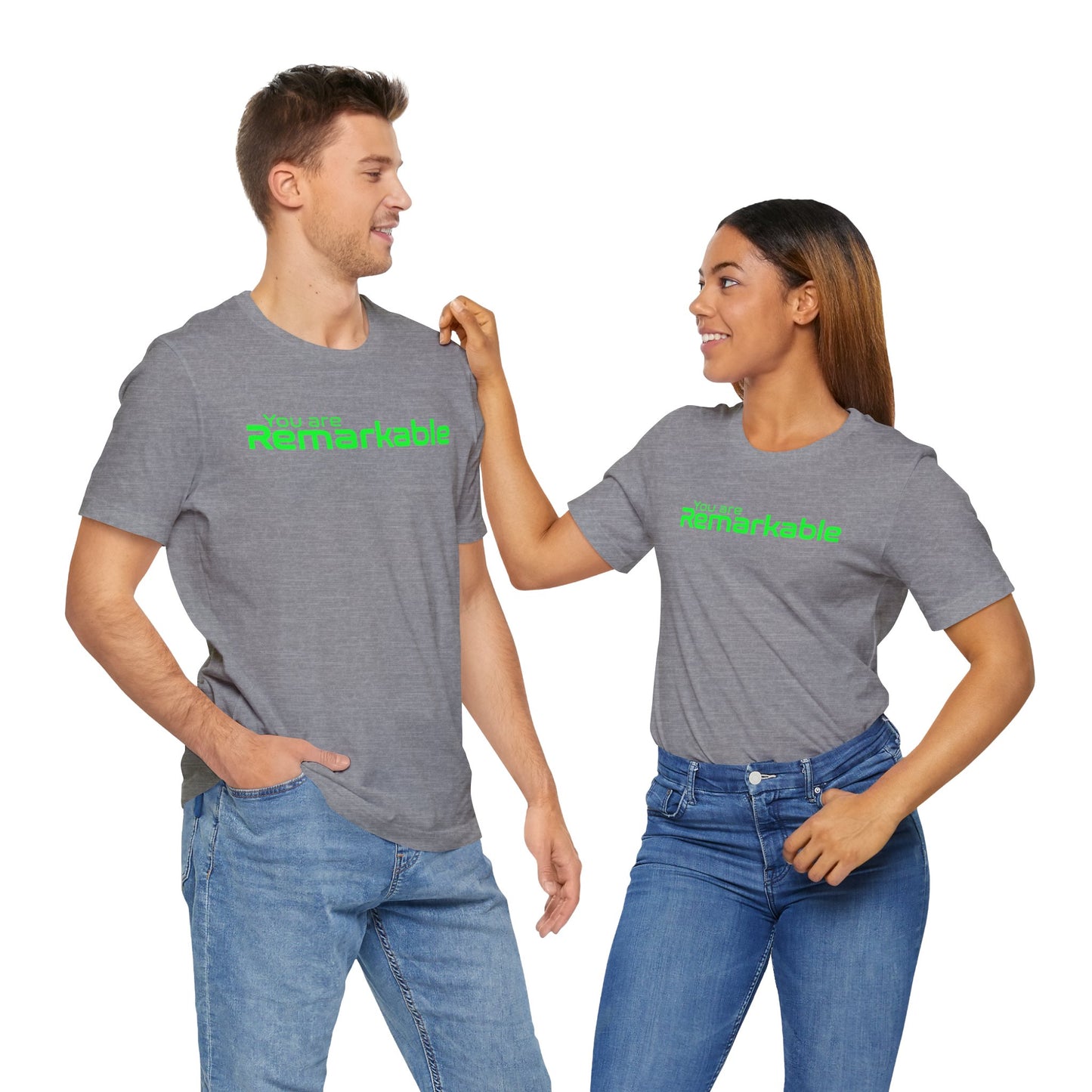 You are Remarkable - グリーンテキスト - ユニセックス 半袖Tシャツ