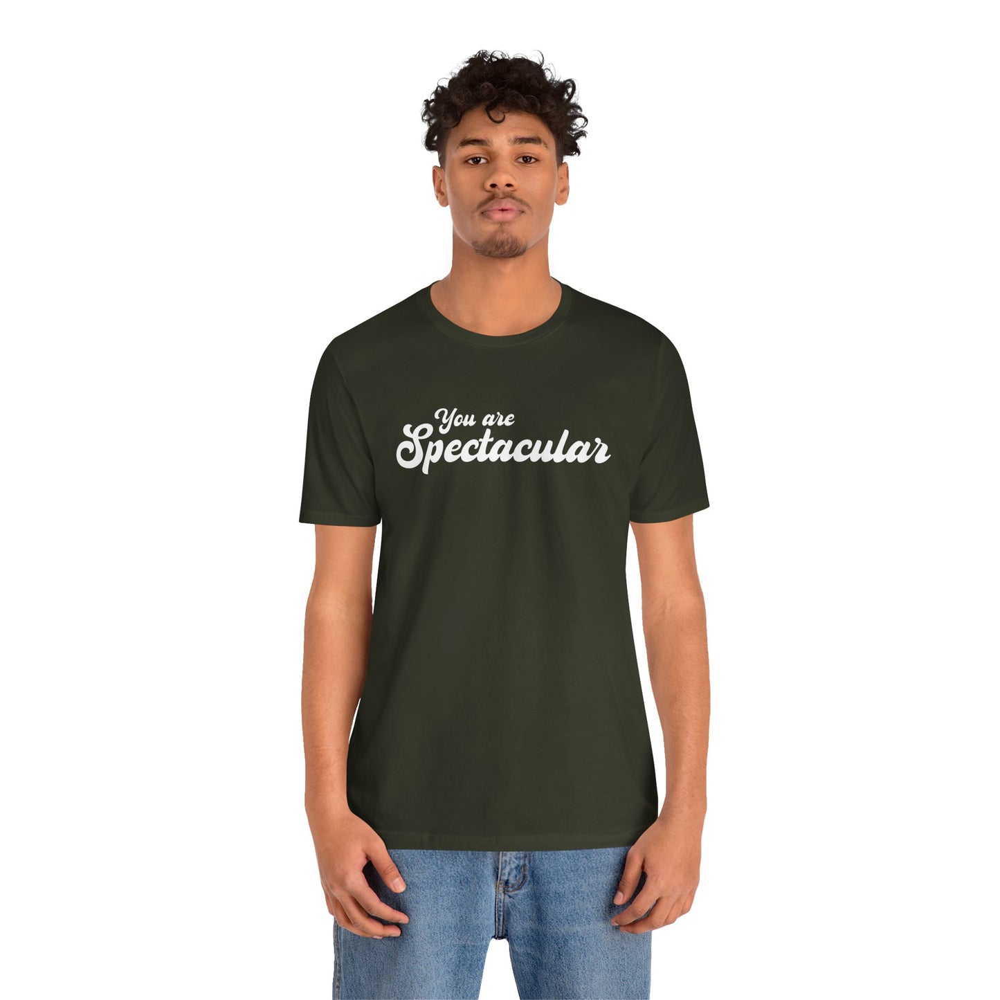 You are Spectacular - White Text - Unisex Short Sleeve T-shirt
