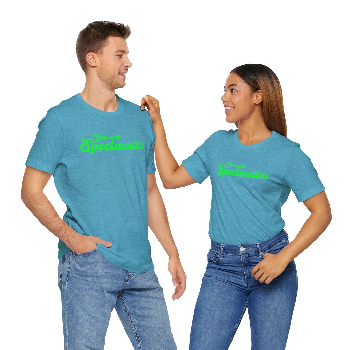 You are Spectacular - Green Text - Unisex Short Sleeve T-shirt