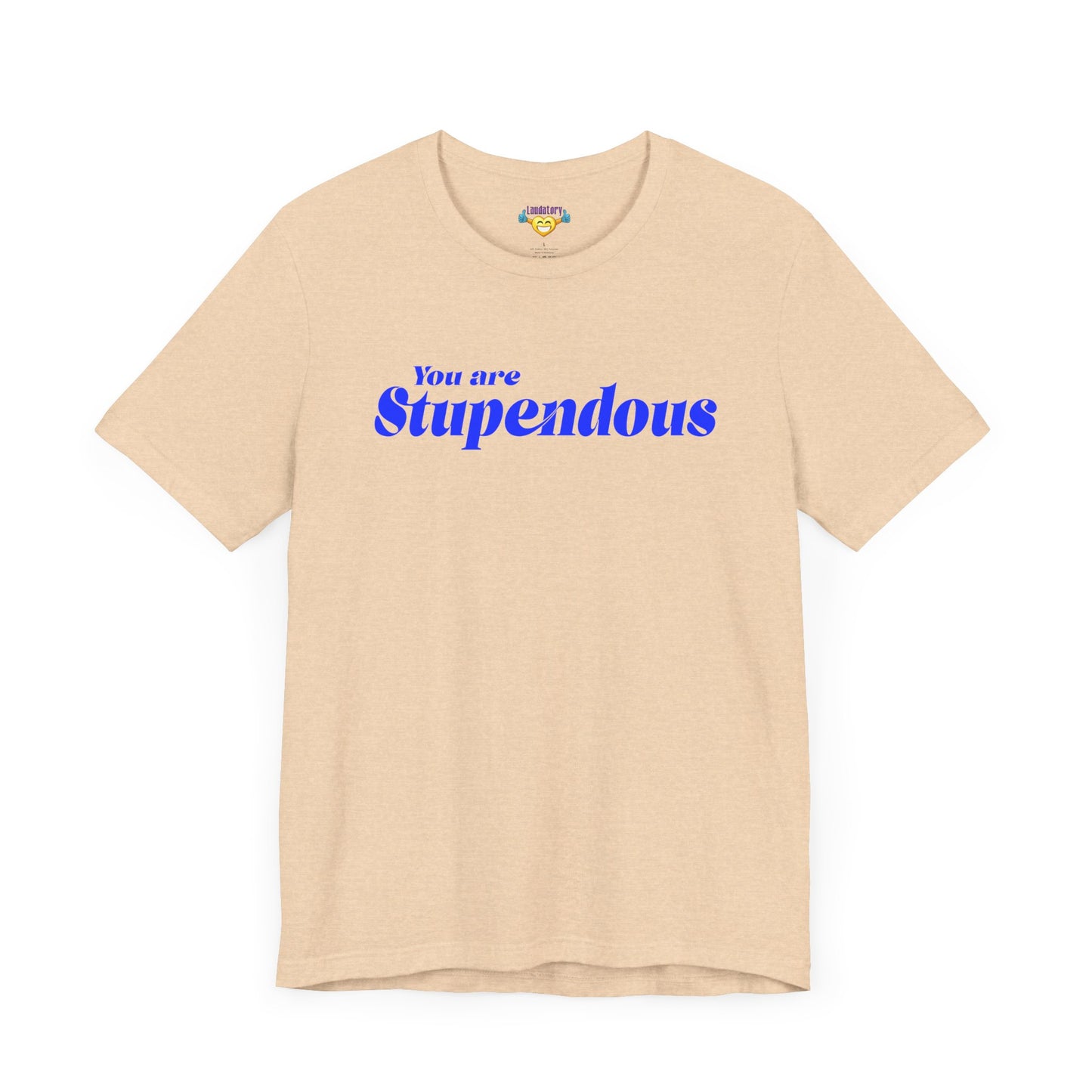 You are Stupendous - 青い文字 - ユニセックス 半袖 T シャツ