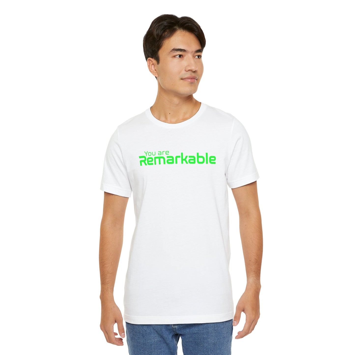You are Remarkable - グリーンテキスト - ユニセックス 半袖Tシャツ