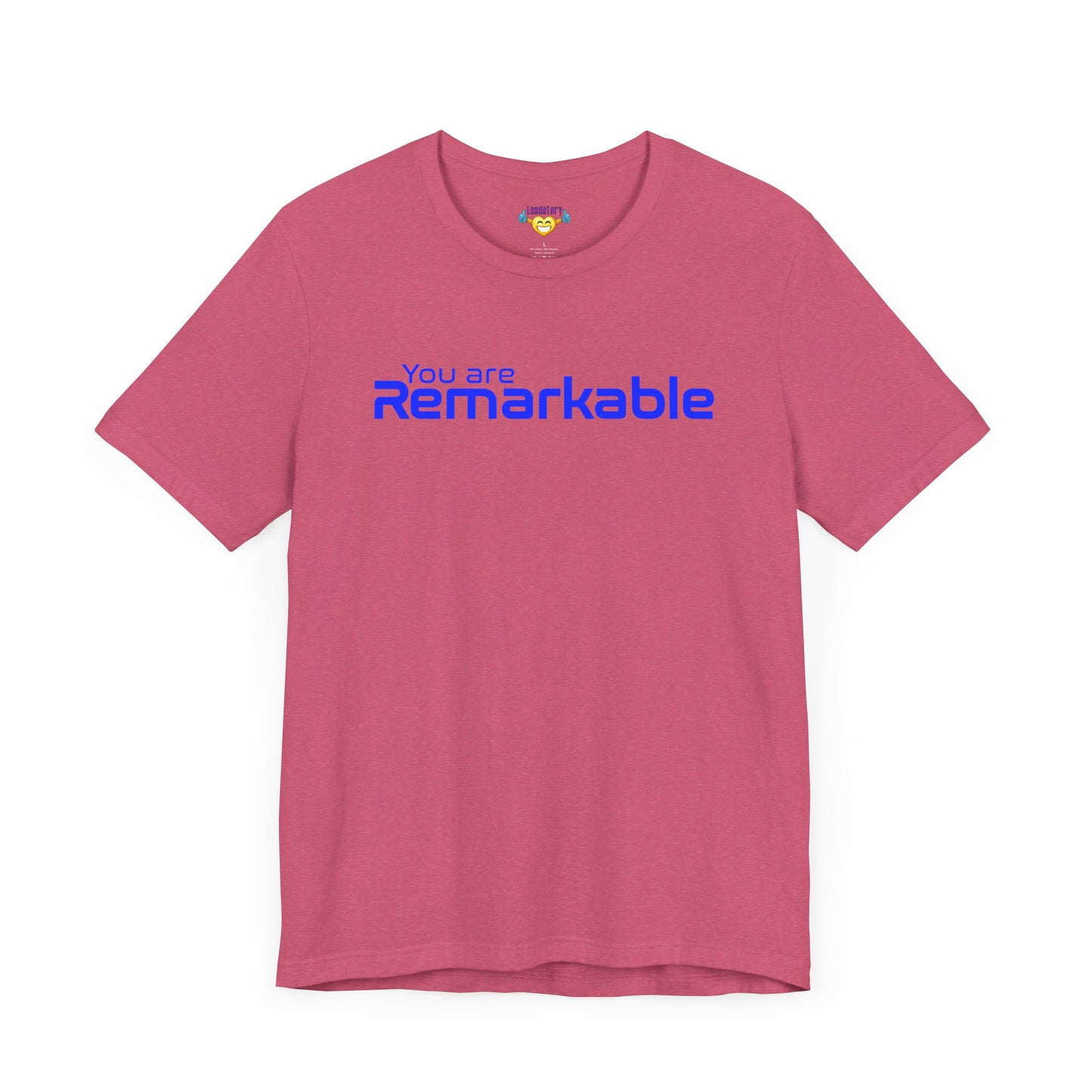 You are Remarkable - 青い文字 - ユニセックス 半袖 T シャツ