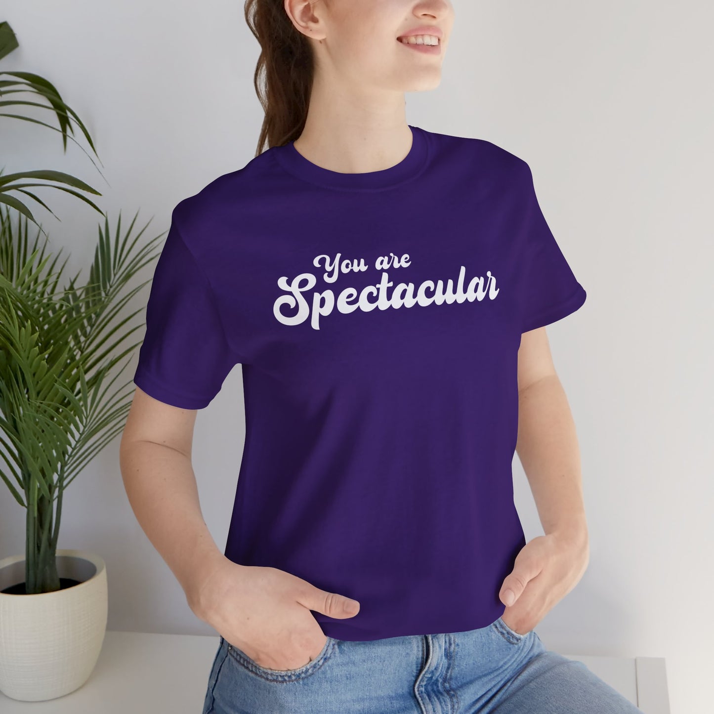 You are Spectacular - White Text - Unisex Short Sleeve T-shirt