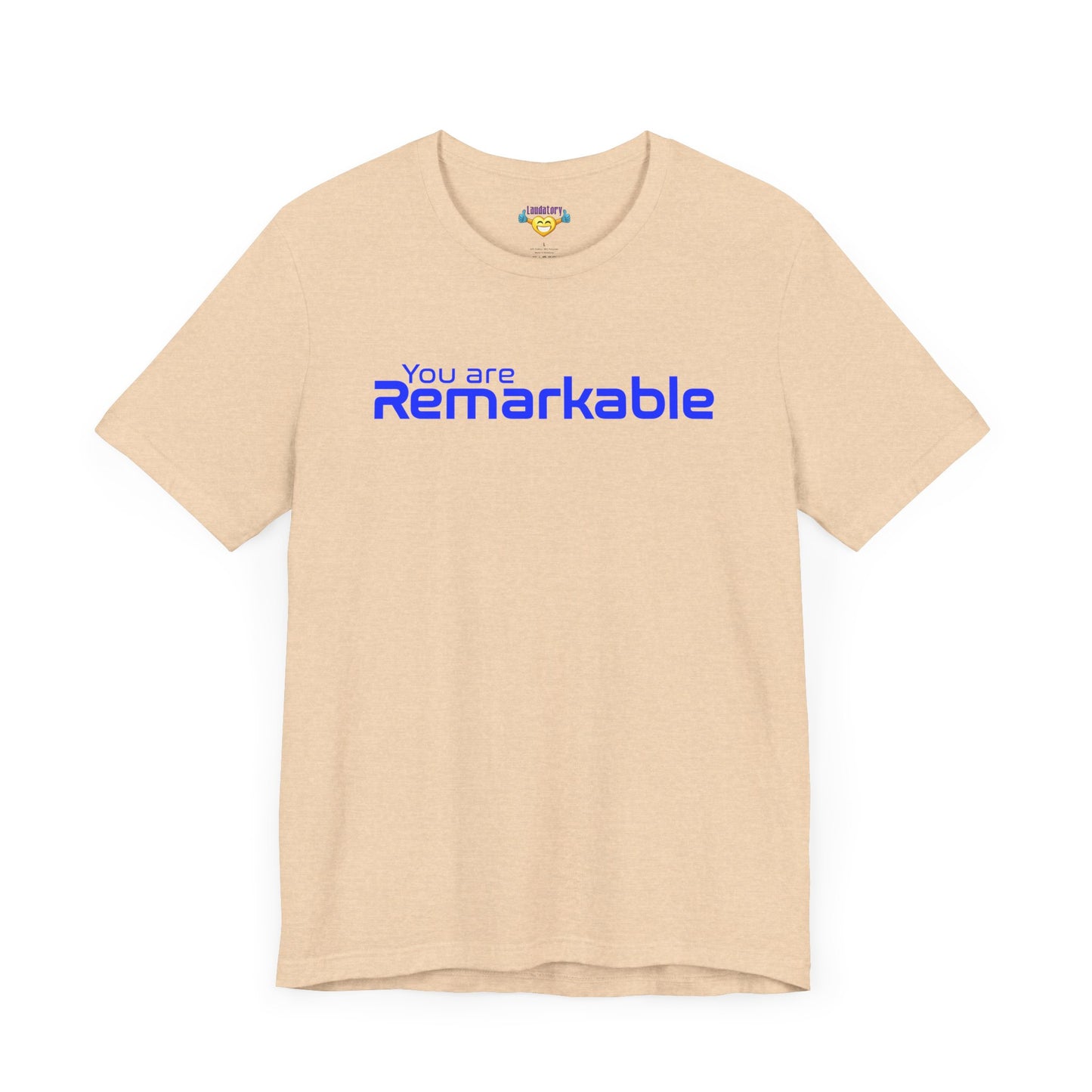 You are Remarkable - Blue Text - Unisex Short Sleeve T-shirt