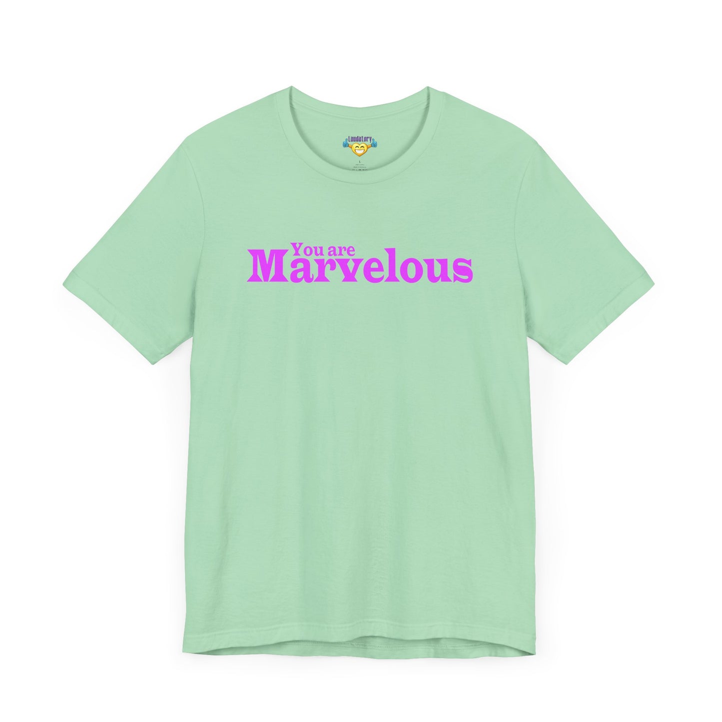 「You are Marvelous」 - ピンク文字 - ユニセックス 半袖Tシャツ