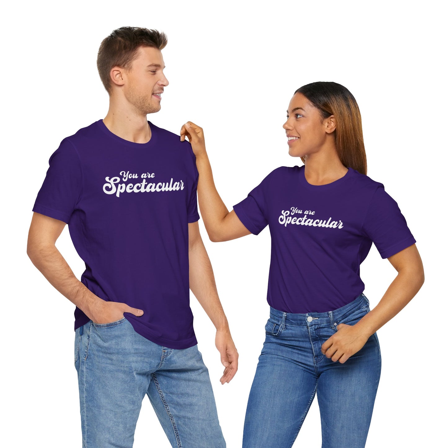 You are Spectacular - White Text - Unisex Short Sleeve T-shirt
