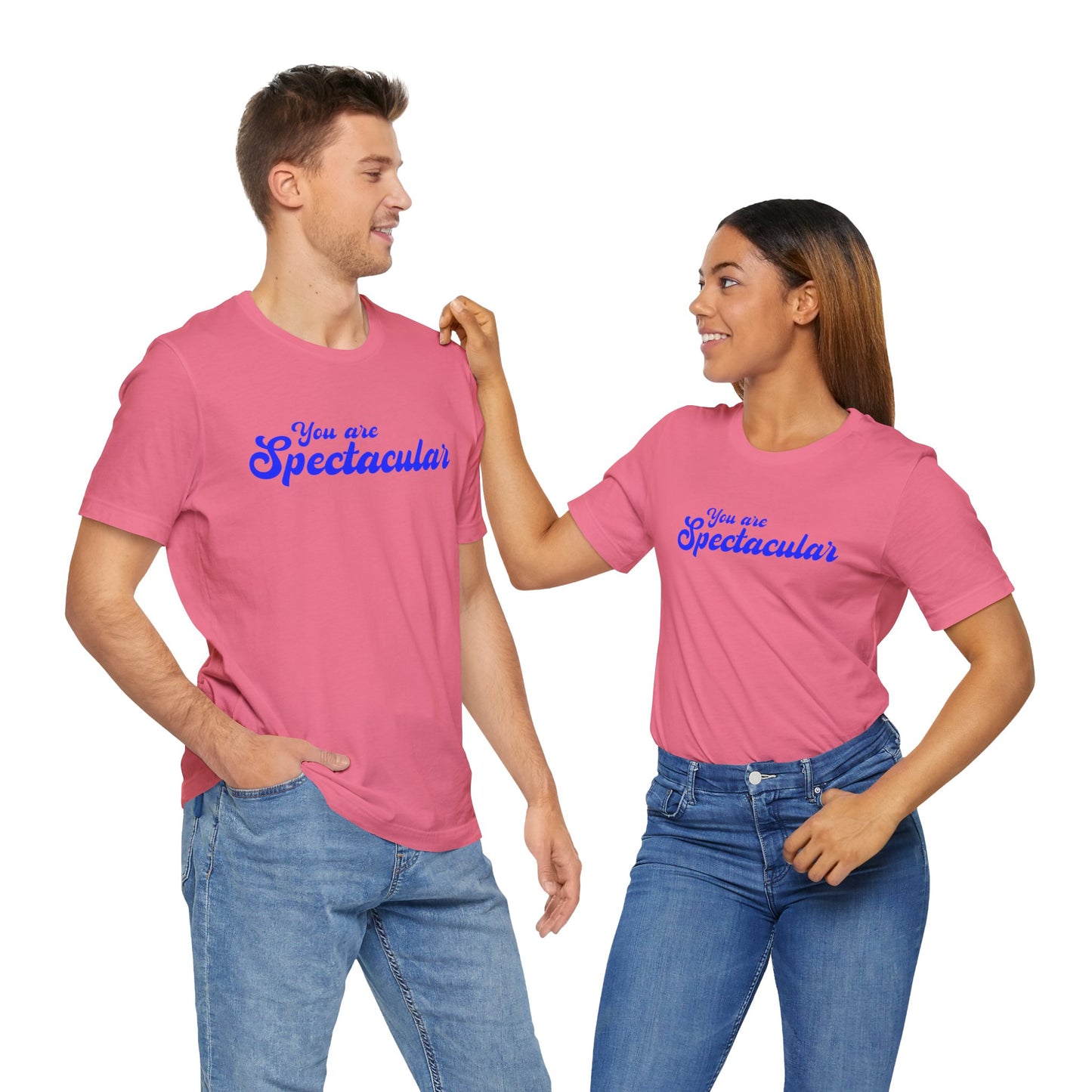 You are Spectacular - Blue Text - Unisex Short Sleeve T-shirt