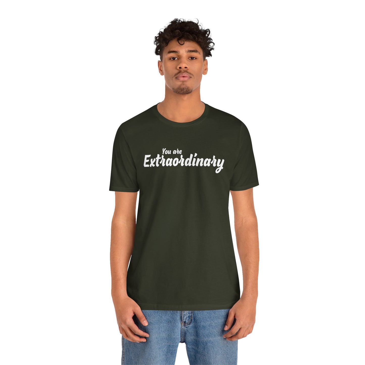 「You are Extraordinary」 - ホワイトテキスト - ユニセックス 半袖 T シャツ
