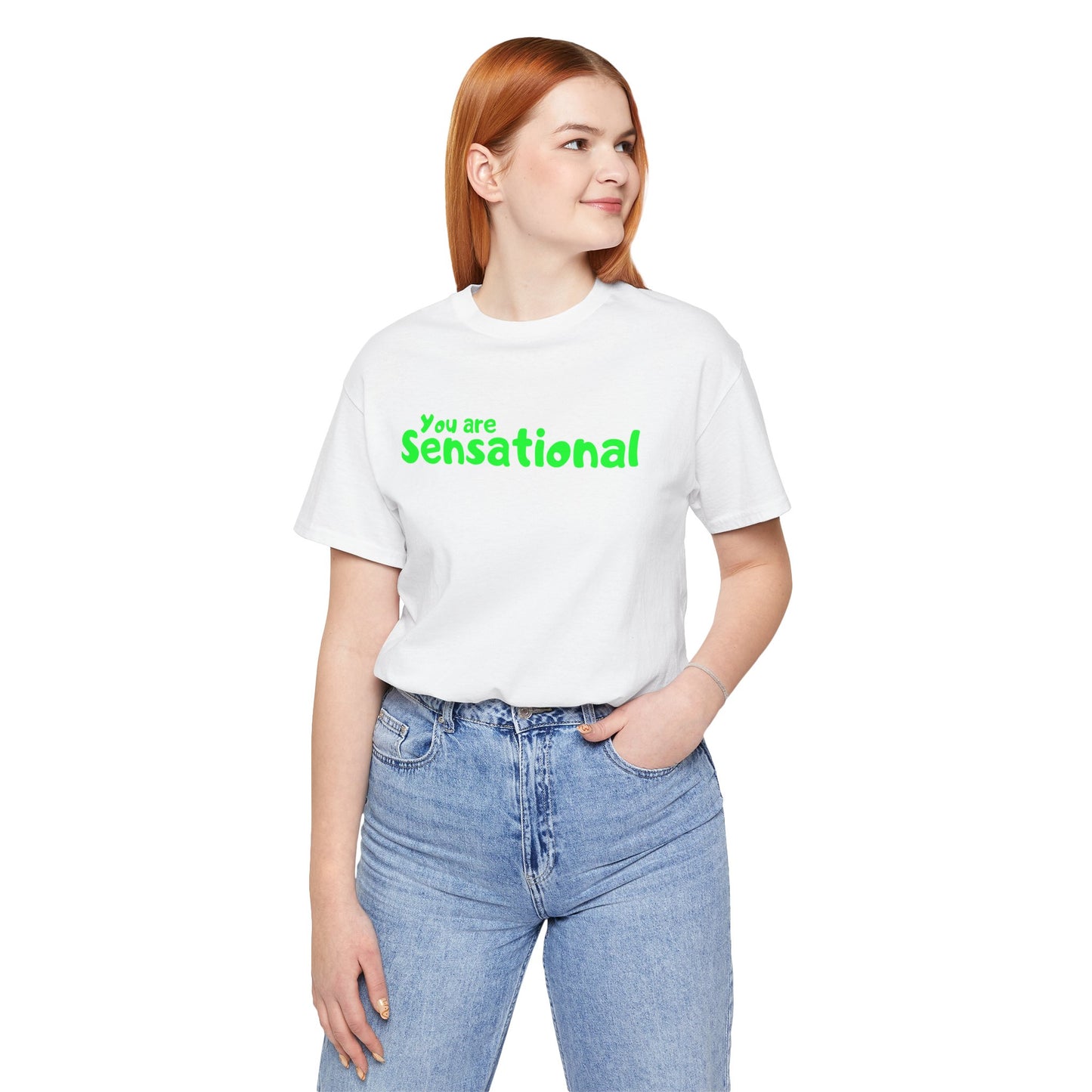 You are Sensational - グリーンテキスト - ユニセックス 半袖Tシャツ