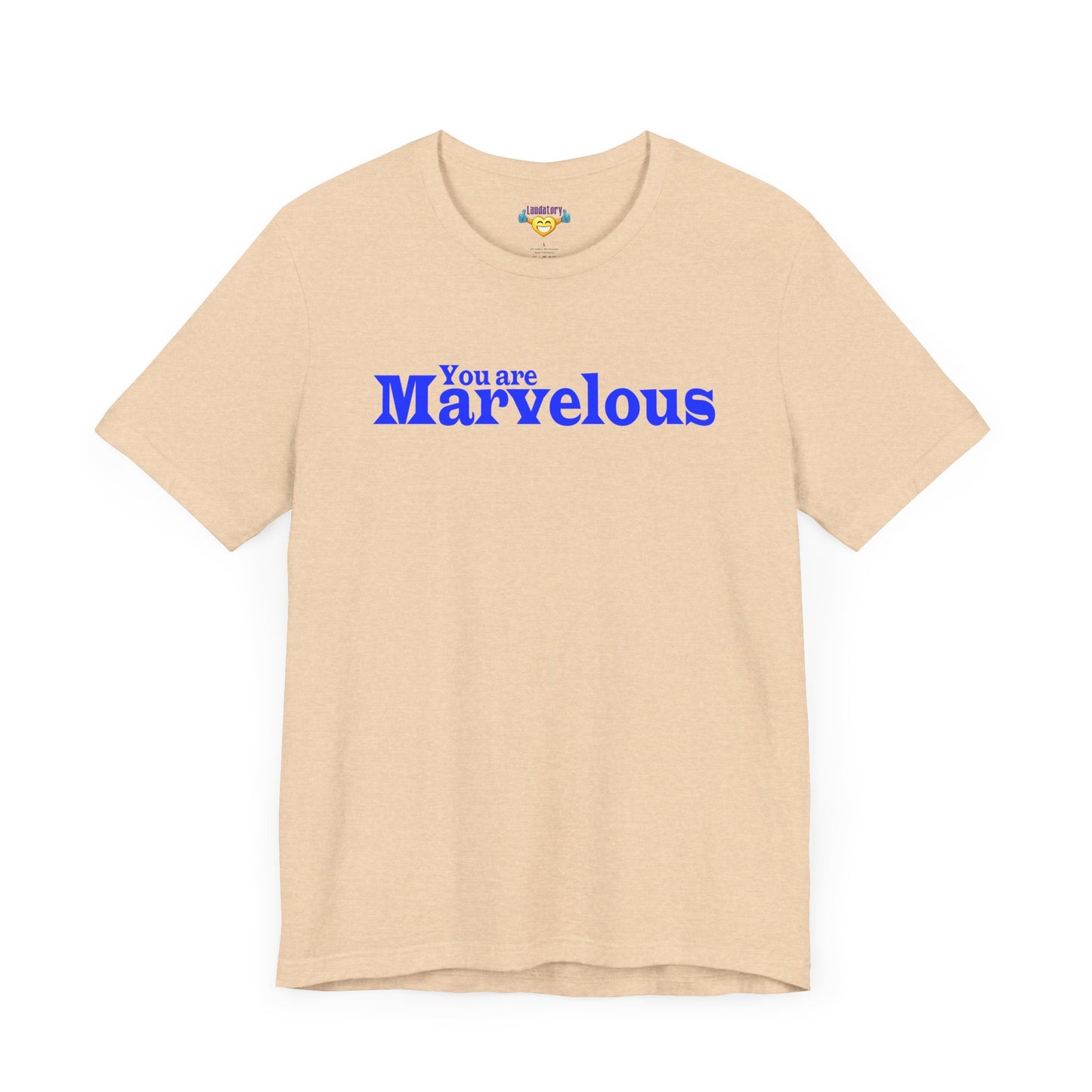 「You are Marvelous」 - 青文字 - ユニセックス 半袖 T シャツ