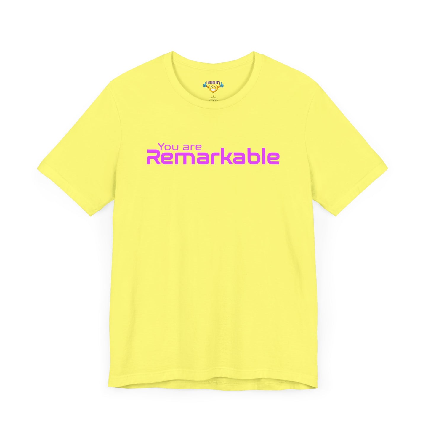 You are Remarkable - ピンクの文字 - ユニセックス 半袖 T シャツ