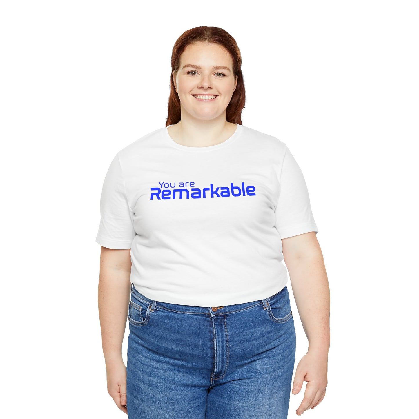 You are Remarkable - 青い文字 - ユニセックス 半袖 T シャツ
