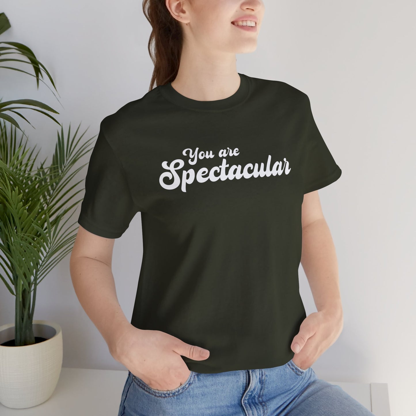 You are Spectacular - White Text - Unisex Short Sleeve T-shirt