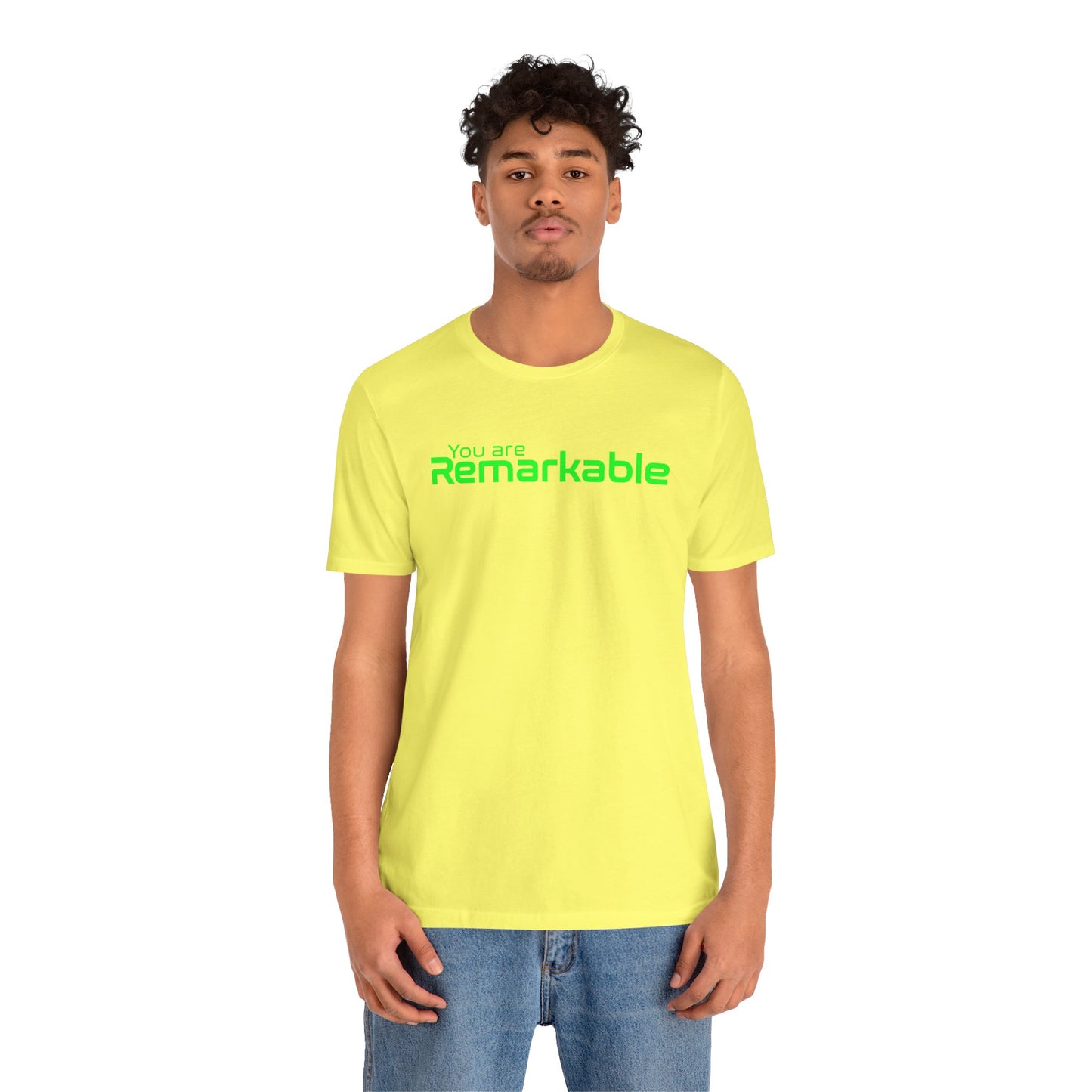 You are Remarkable - グリーンテキスト - ユニセックス 半袖Tシャツ