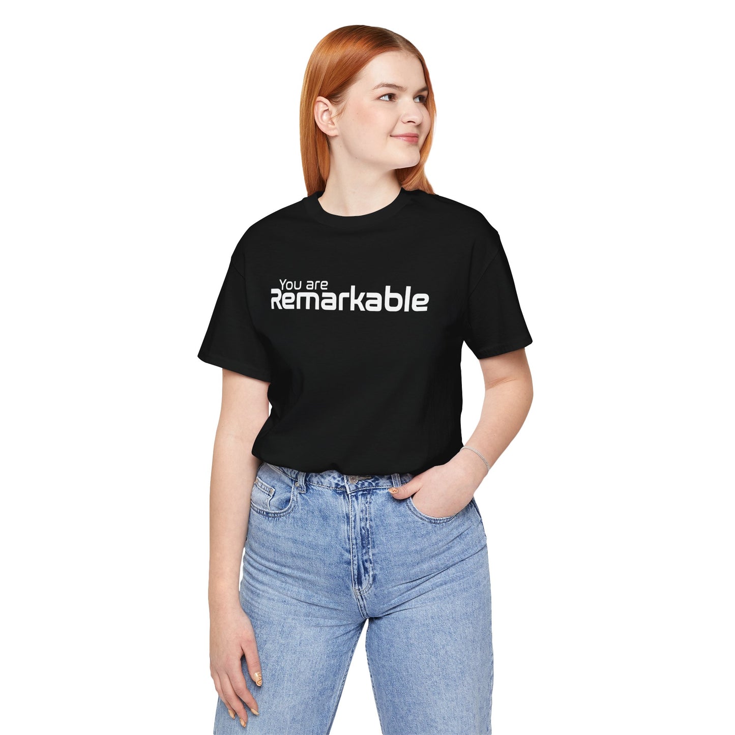 You are Remarkable - ホワイトテキスト - ユニセックス 半袖 T シャツ