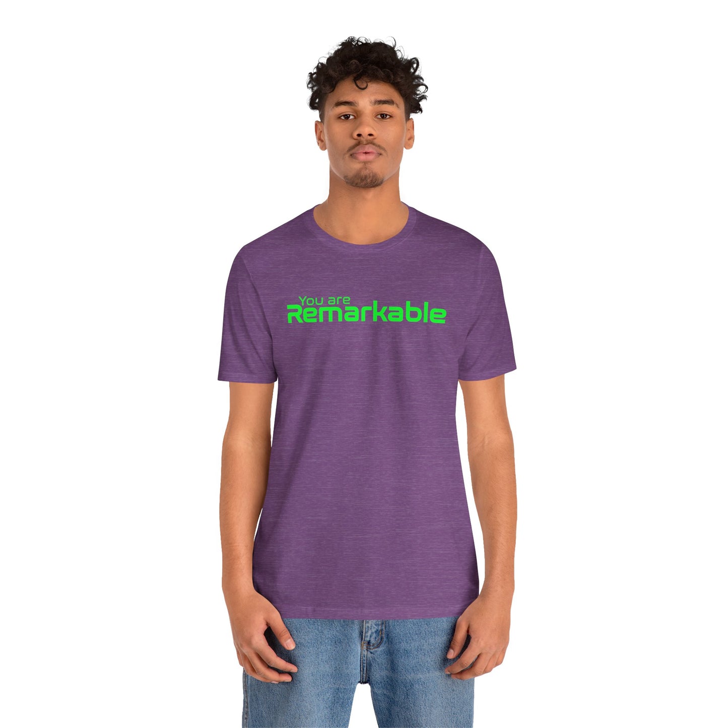 You are Remarkable - グリーンテキスト - ユニセックス 半袖Tシャツ
