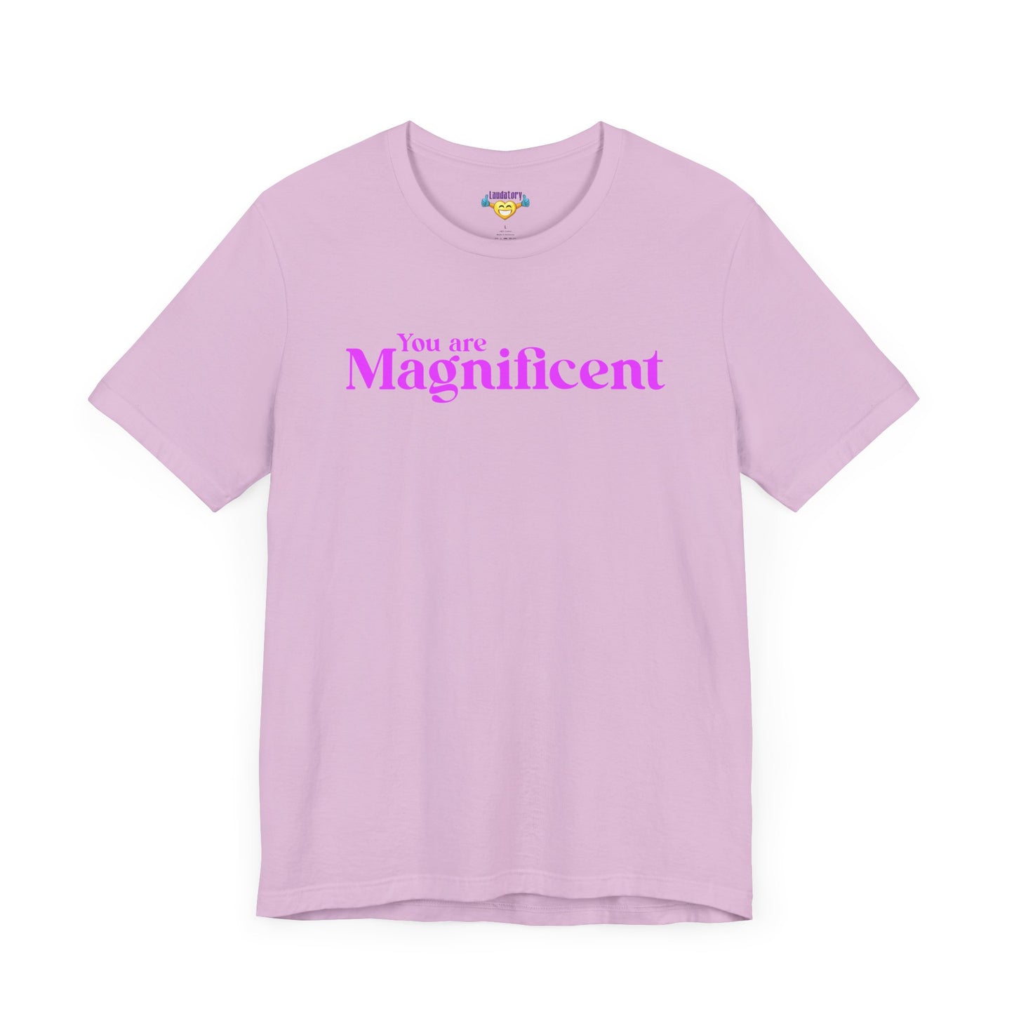 「You are Magnificent」 - ピンク文字 - ユニセックス 半袖Tシャツ