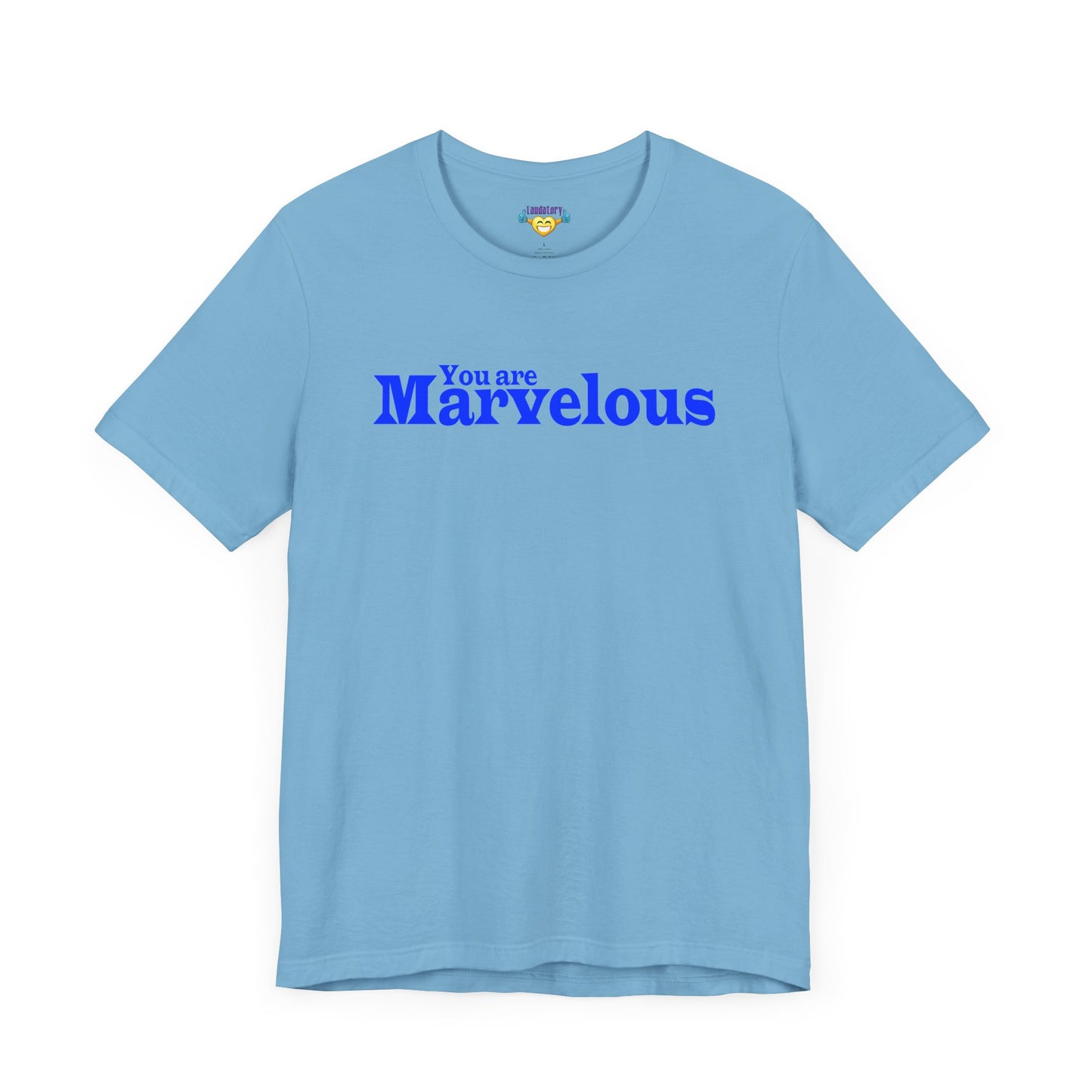 「You are Marvelous」 - 青文字 - ユニセックス 半袖 T シャツ