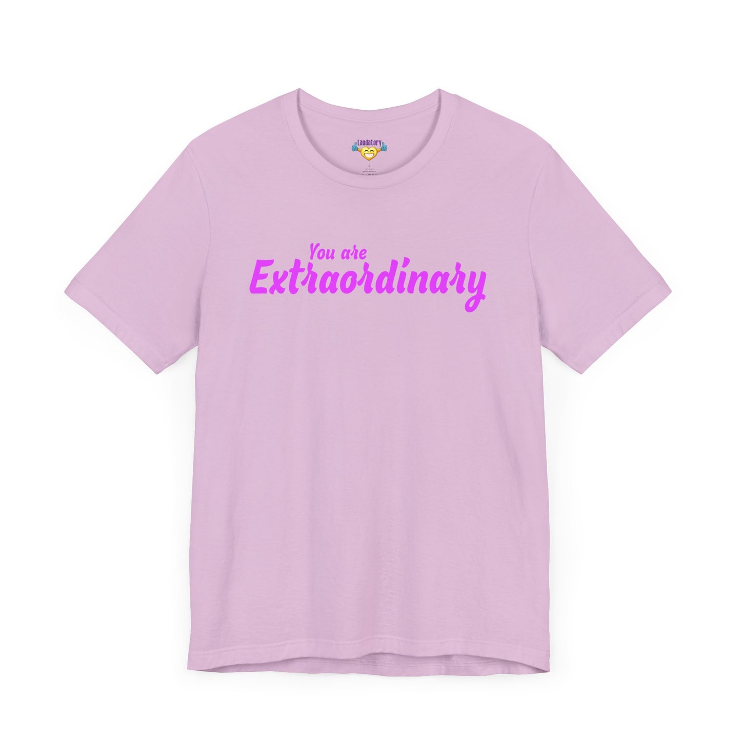 「You are Extraordinary」 - ピンクの文字 - ユニセックス 半袖 T シャツ