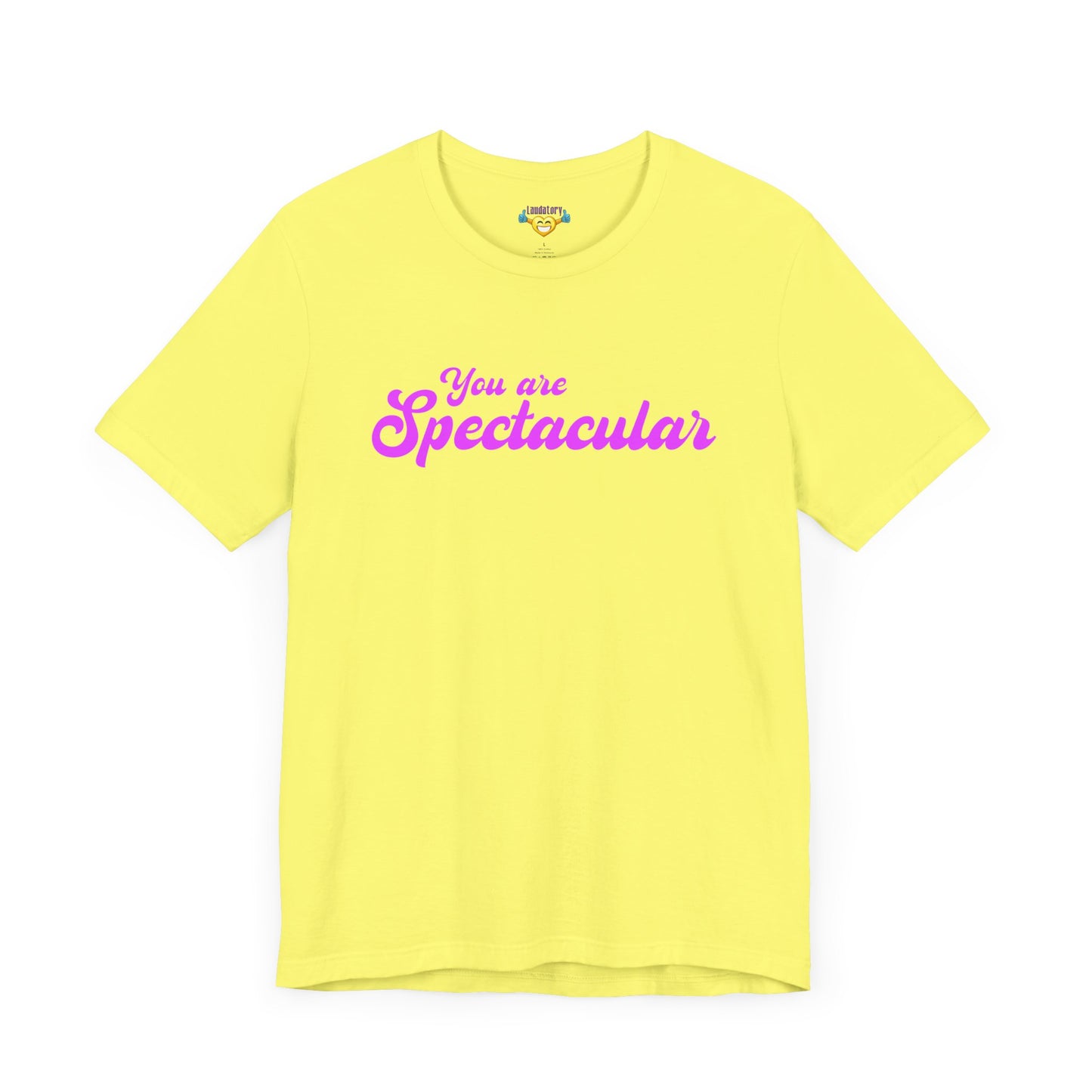 「You are Spectacular」 - ピンクの文字 - ユニセックス 半袖 T シャツ