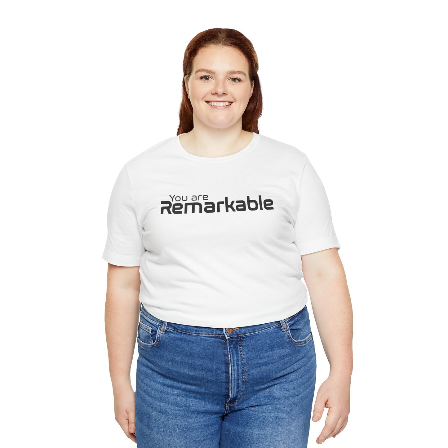 You are Remarkable - ブラックテキスト - ユニセックス 半袖Tシャツ