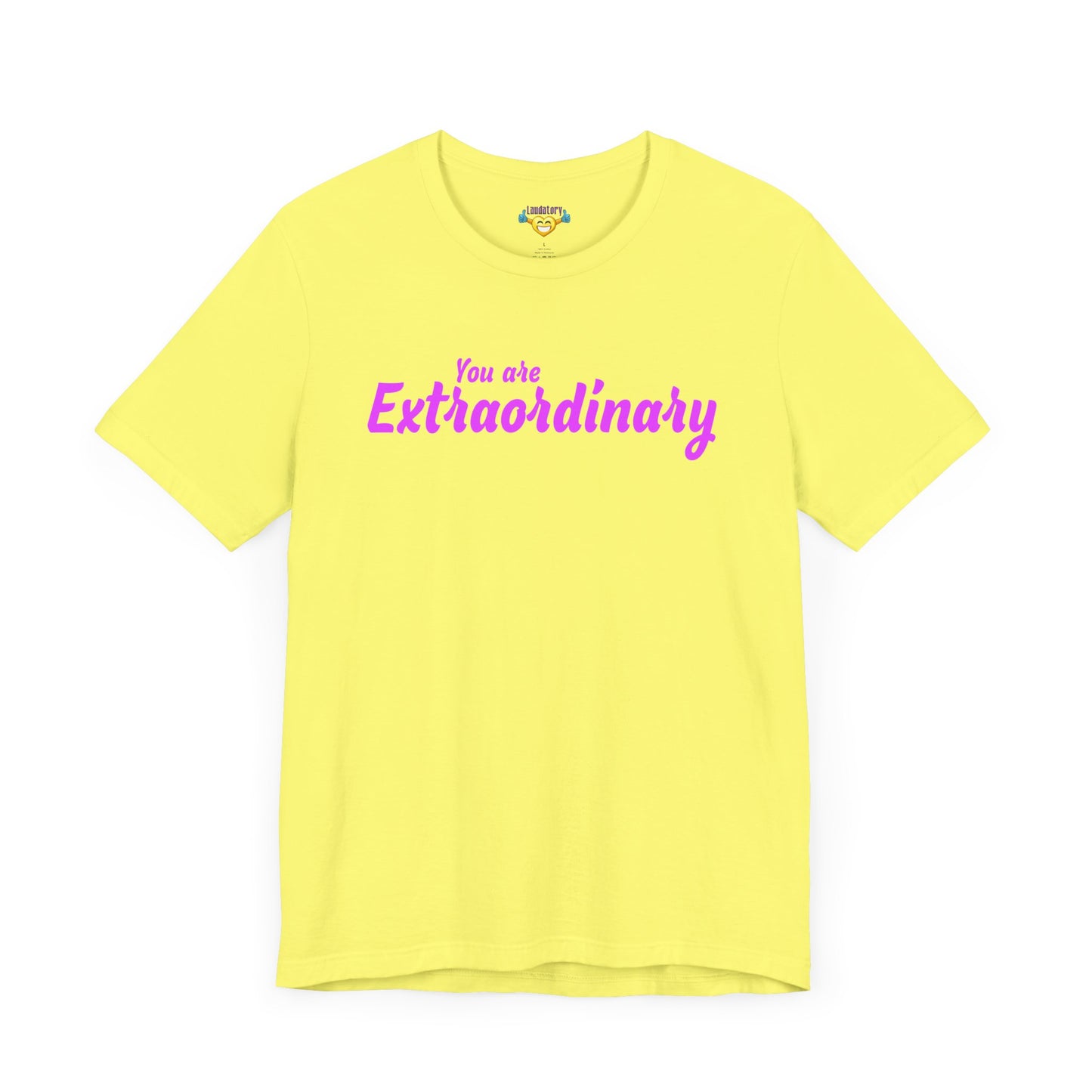 「You are Extraordinary」 - ピンクの文字 - ユニセックス 半袖 T シャツ