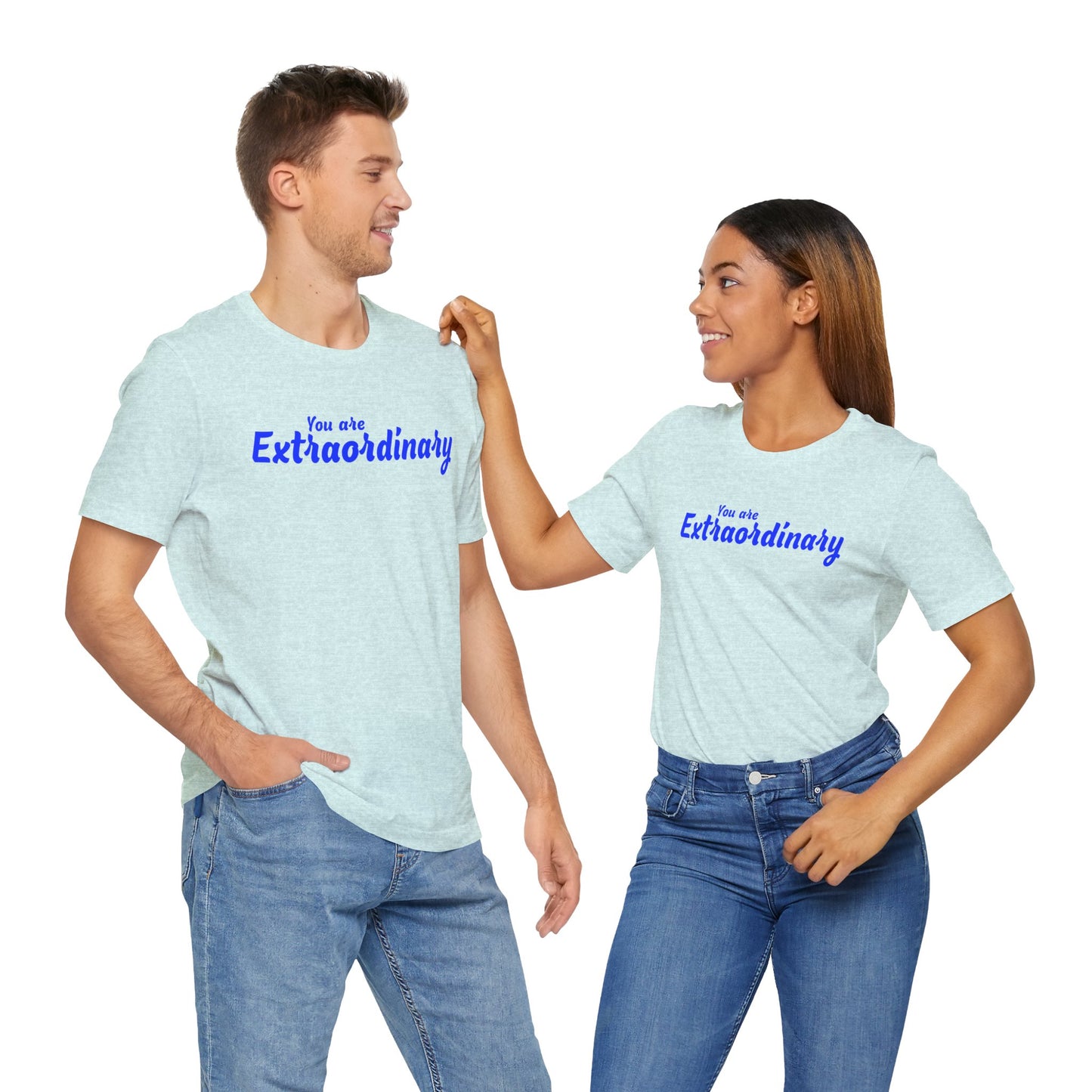 「You are Extraordinary」 - 青文字 - ユニセックス 半袖 T シャツ