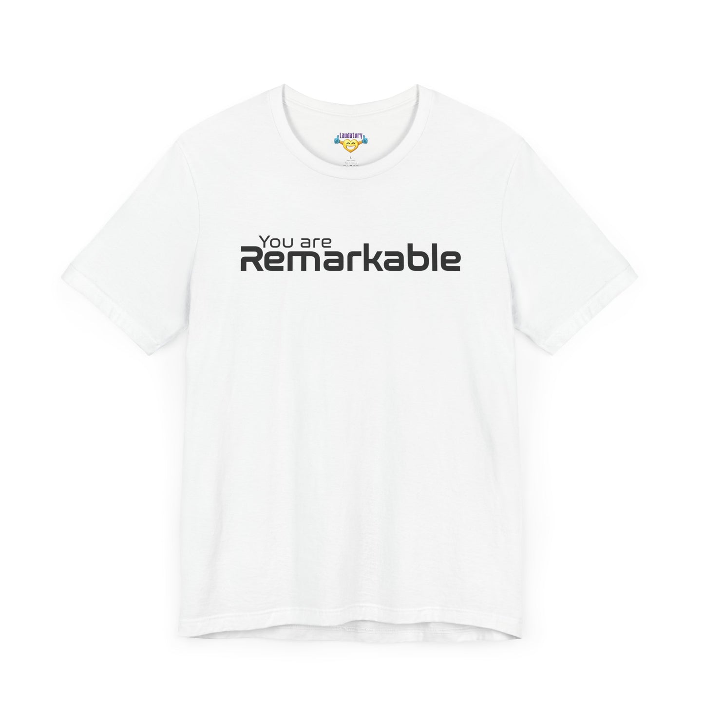 You are Remarkable - ブラックテキスト - ユニセックス 半袖Tシャツ