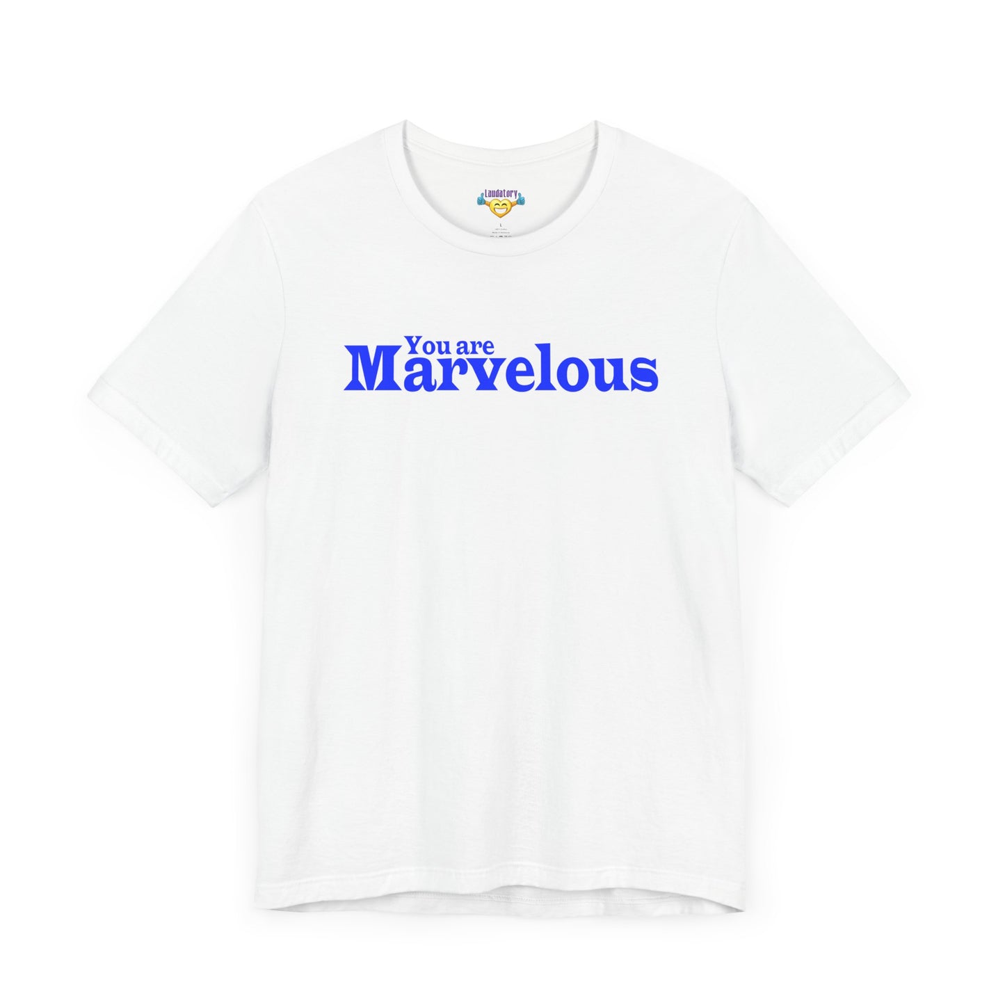 「You are Marvelous」 - 青文字 - ユニセックス 半袖 T シャツ