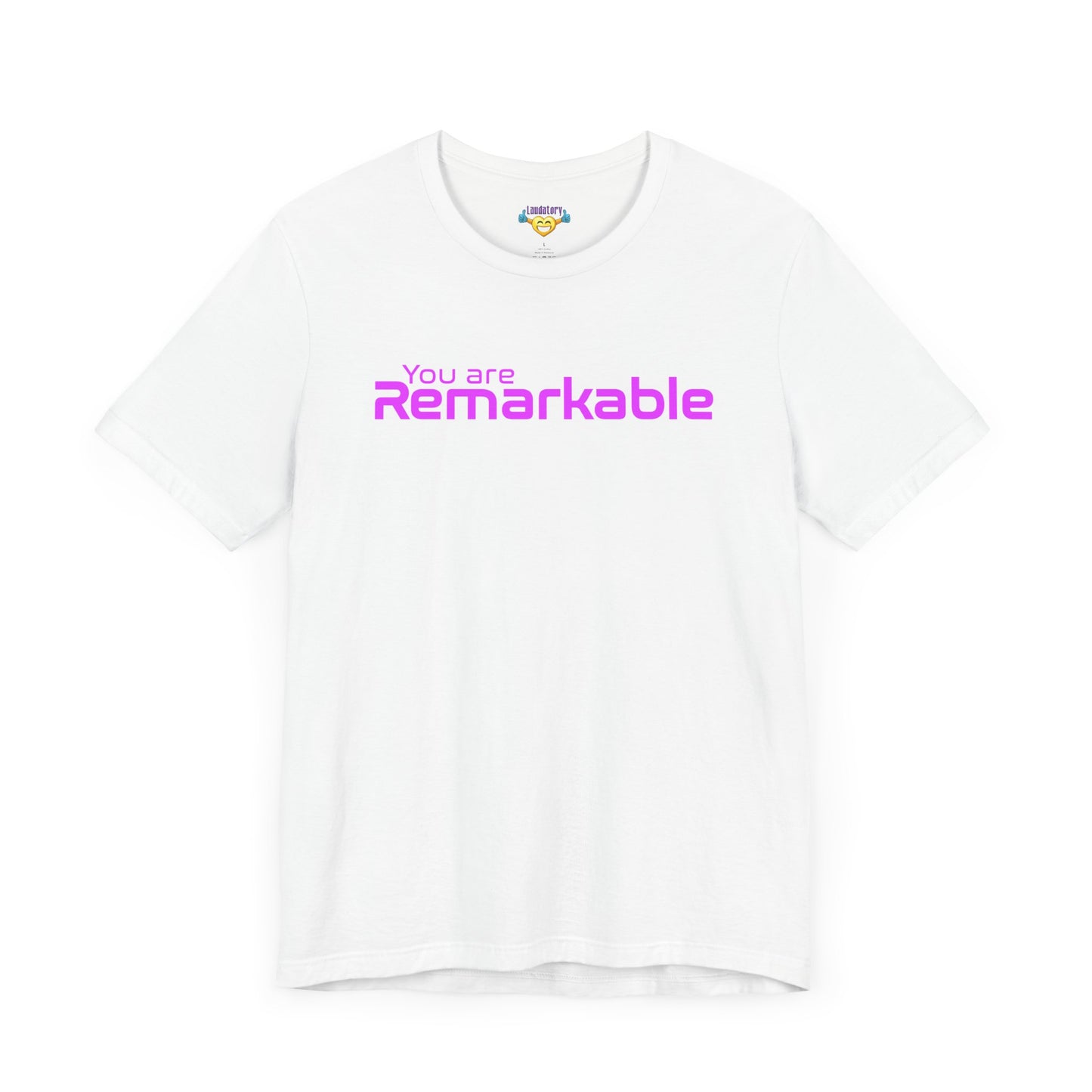 You are Remarkable - ピンクの文字 - ユニセックス 半袖 T シャツ