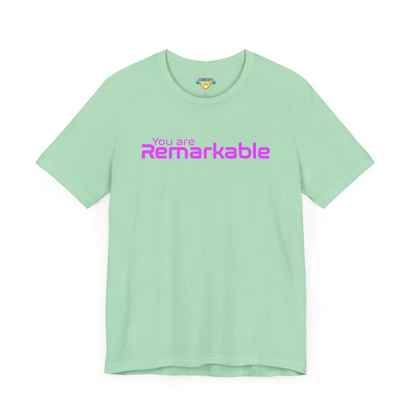 You are Remarkable - ピンクの文字 - ユニセックス 半袖 T シャツ
