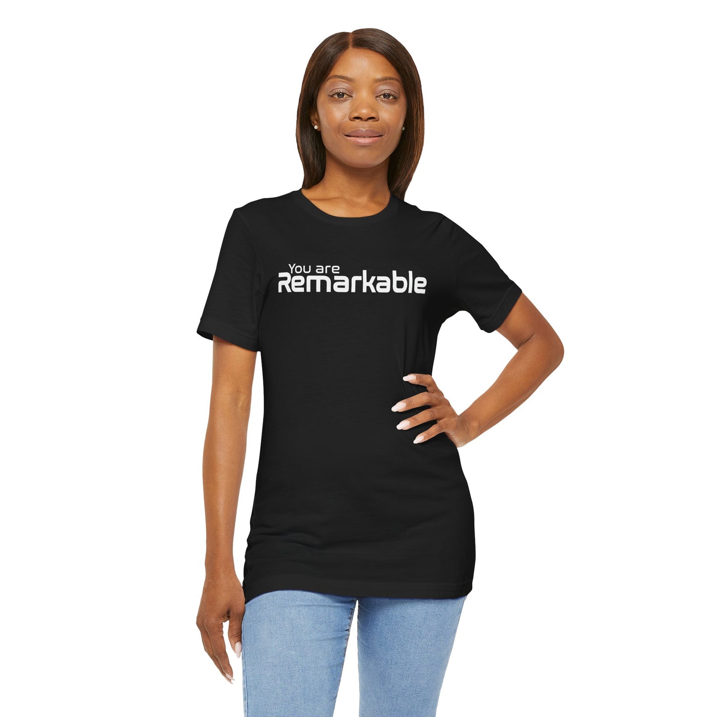 You are Remarkable - ホワイトテキスト - ユニセックス 半袖 T シャツ